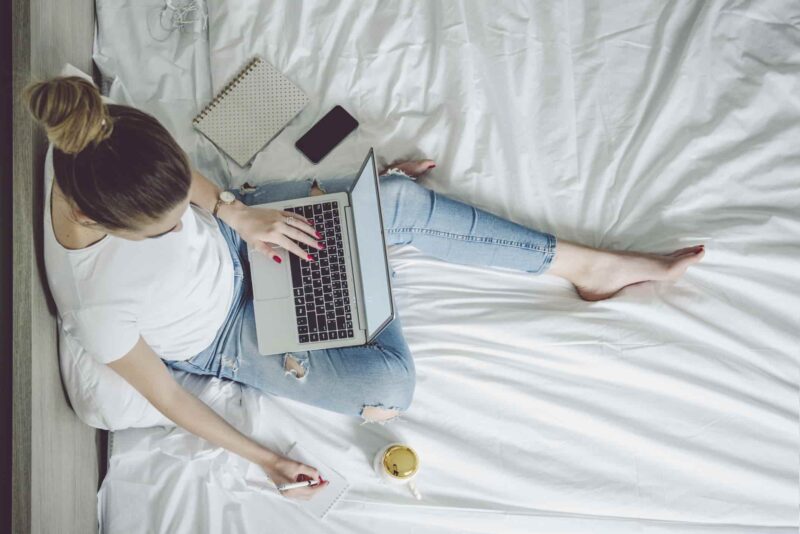 student with laptop