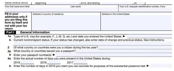 美国税务指南-表格8843 -以下是你需要知道的一切| Sprintax