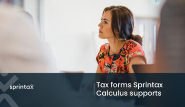 Tax forms supported by Sprintax Calculus