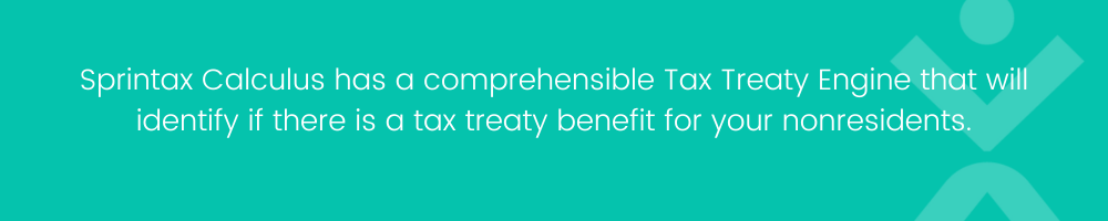 J1 claim tax treaty benefits Sprintax Calculus
