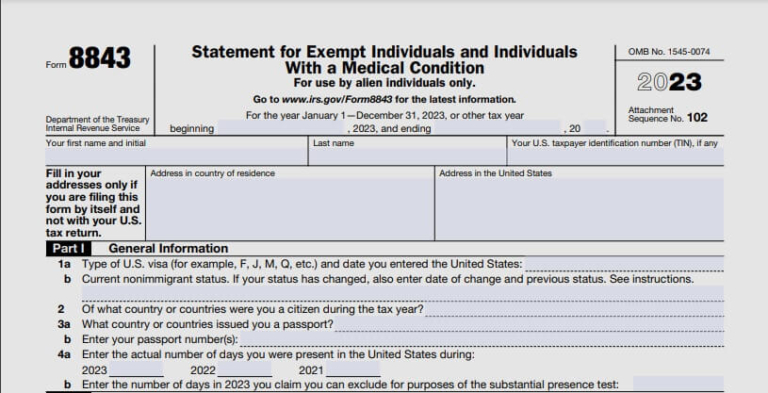 Form 8843 Filing Instructions - How to fill out 8843 form online