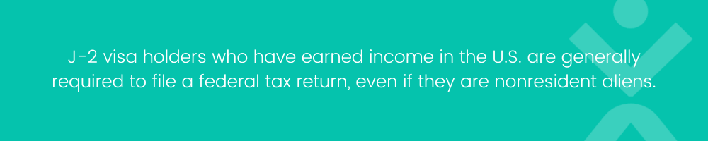 j2 visa considered NRA for taxes