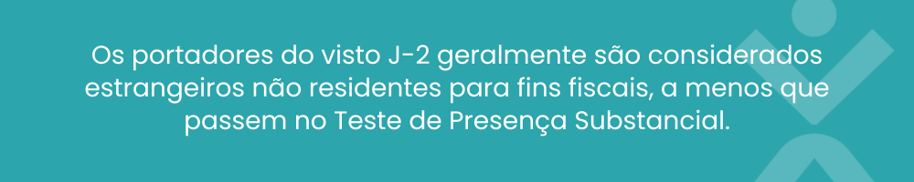 Visto J-2 estrangeiros não residentes