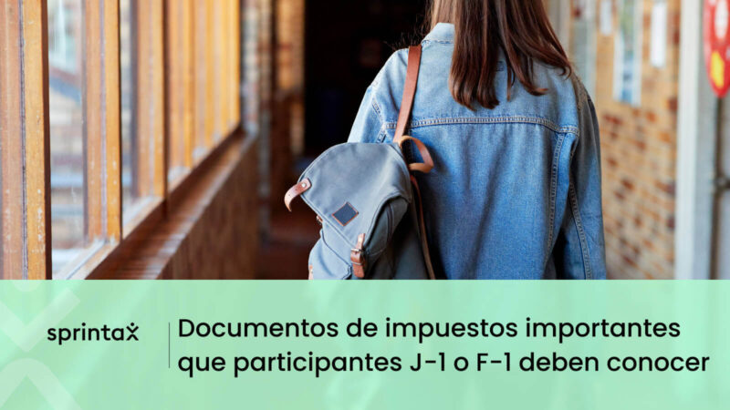 Visado J1 y F1-documentos impuestos EEUU