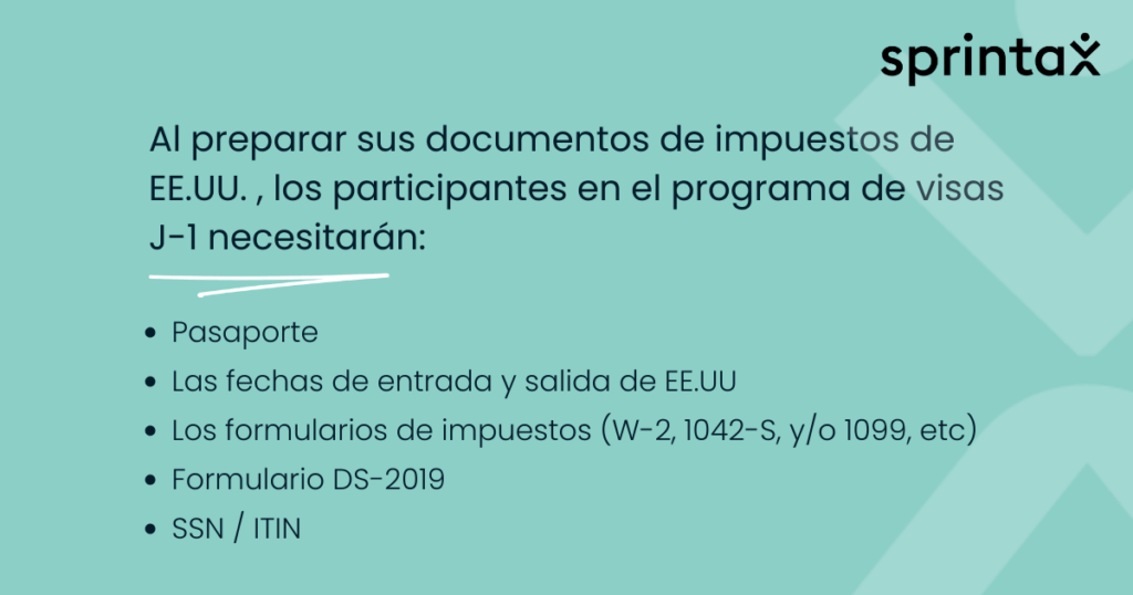 Visas J1 como recuperar los taxes de usa