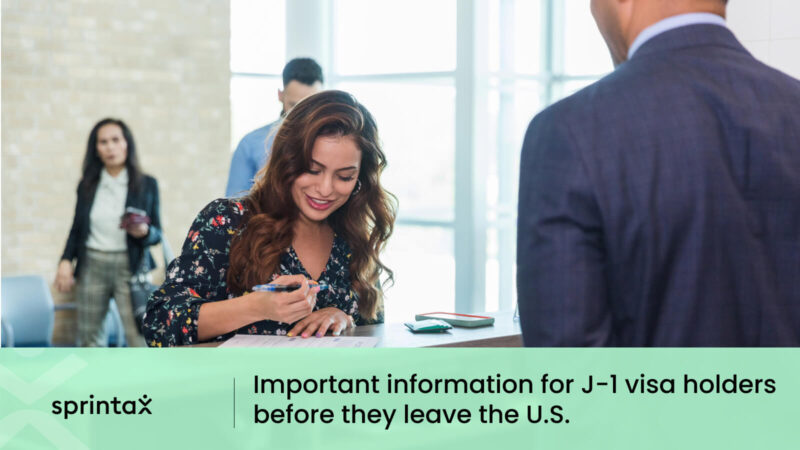 J-1 visa holders leaving U.S.