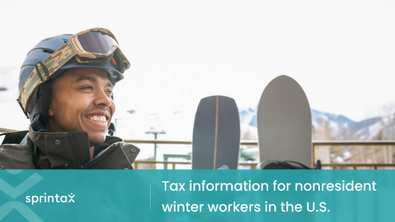 Winter work and travel program Tax information