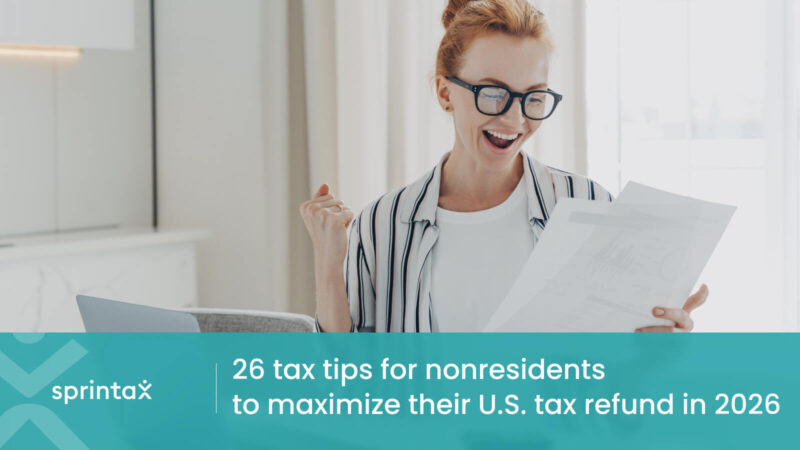 how to maximize tax refund as a nonresident alien